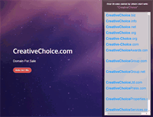 Tablet Screenshot of creativechoice.com
